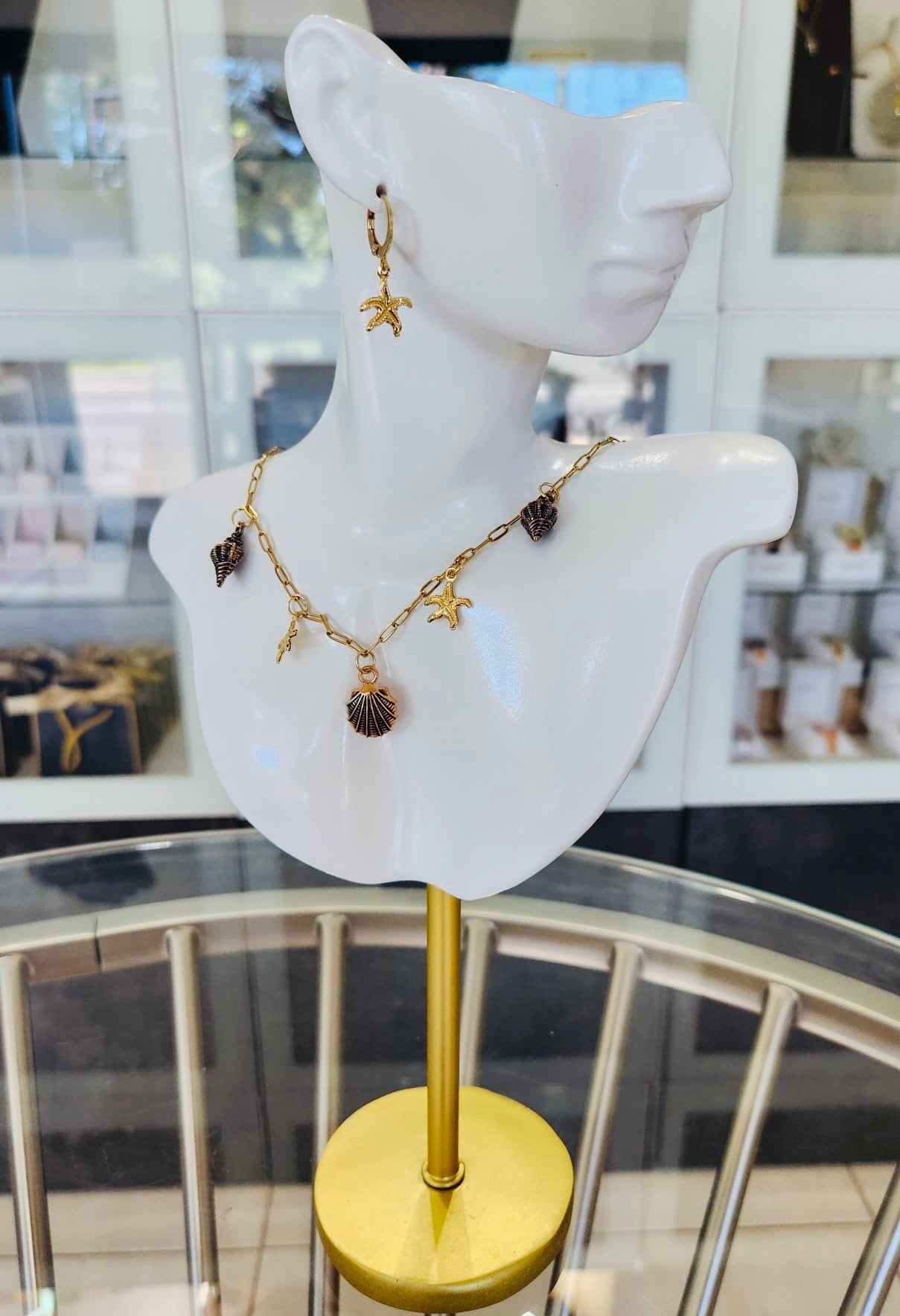 MERAKI DESIGNS-Ocean Charm Necklace (Mixed Metals)