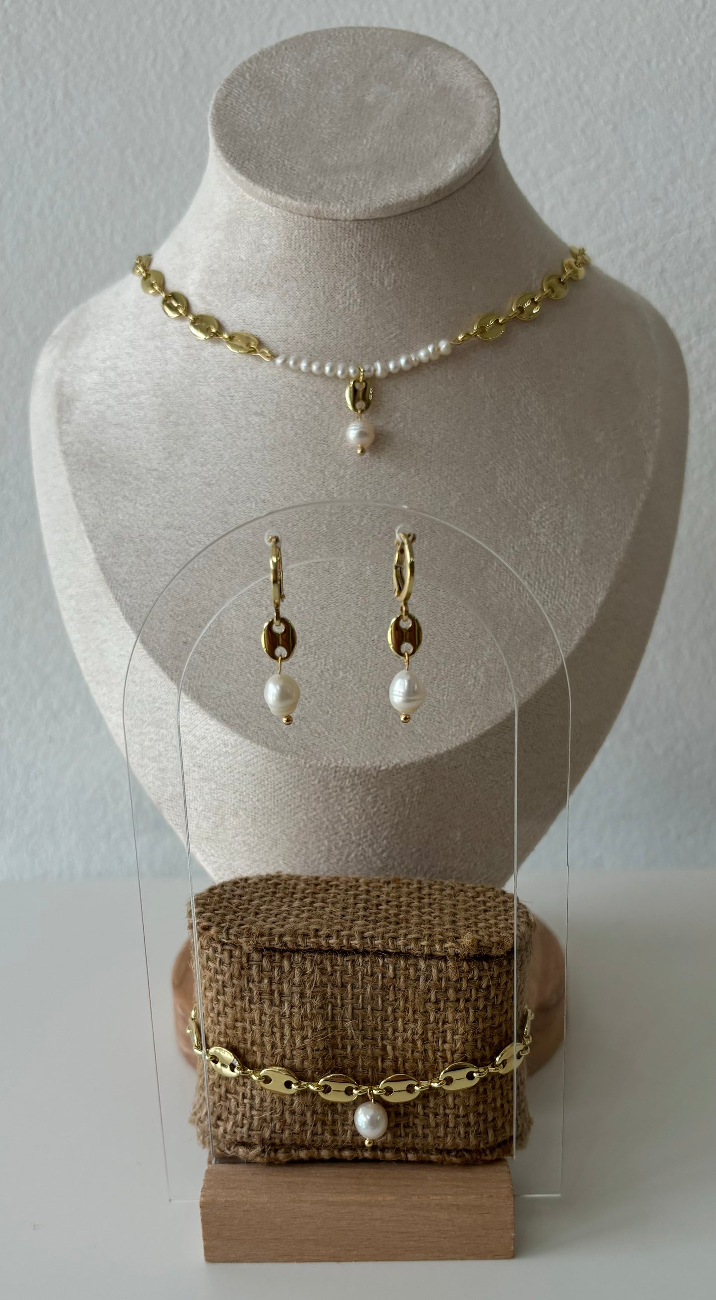 Meraki PEARLS Collection- Gold Beauty 3 PC Set