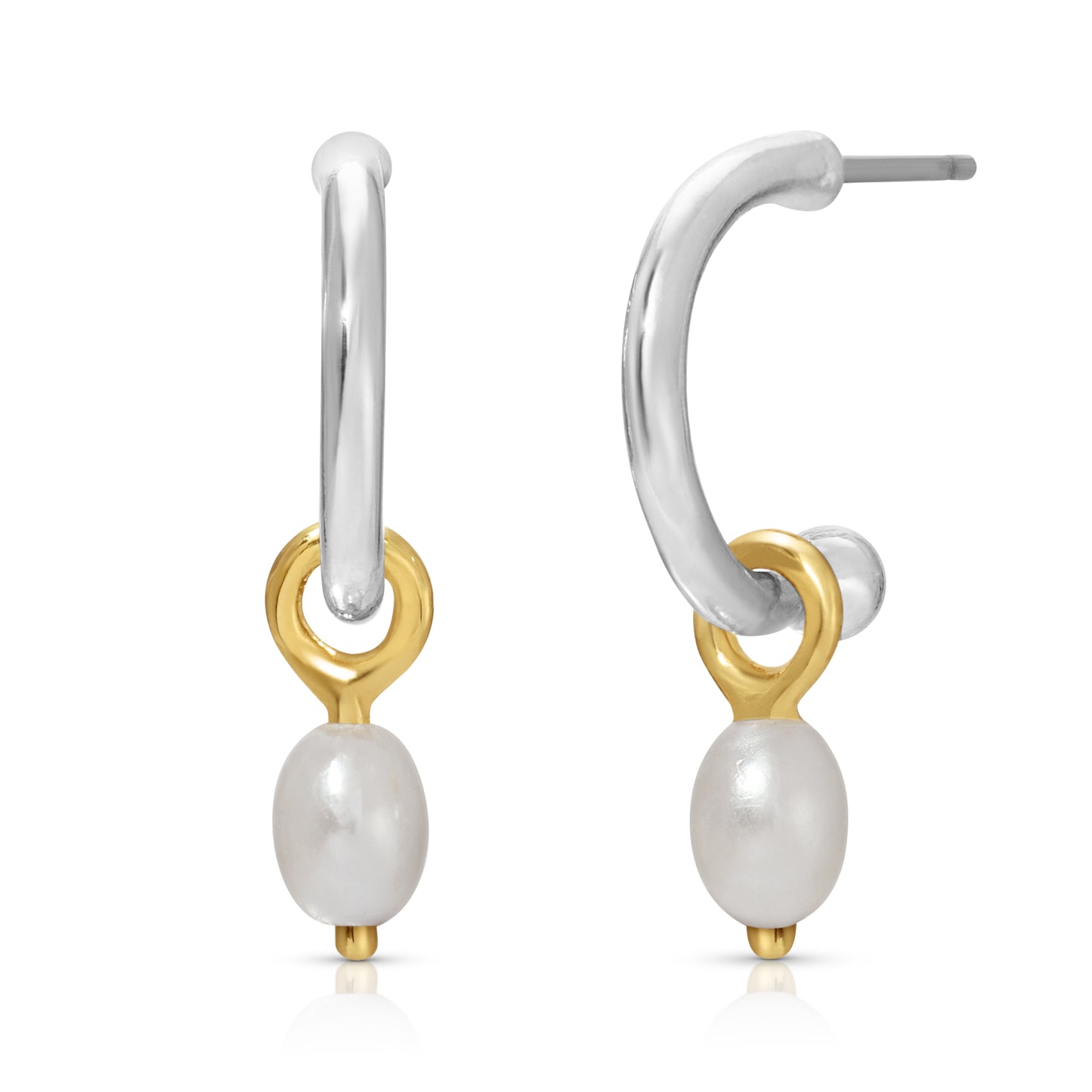 Lovely Pearl Hoops