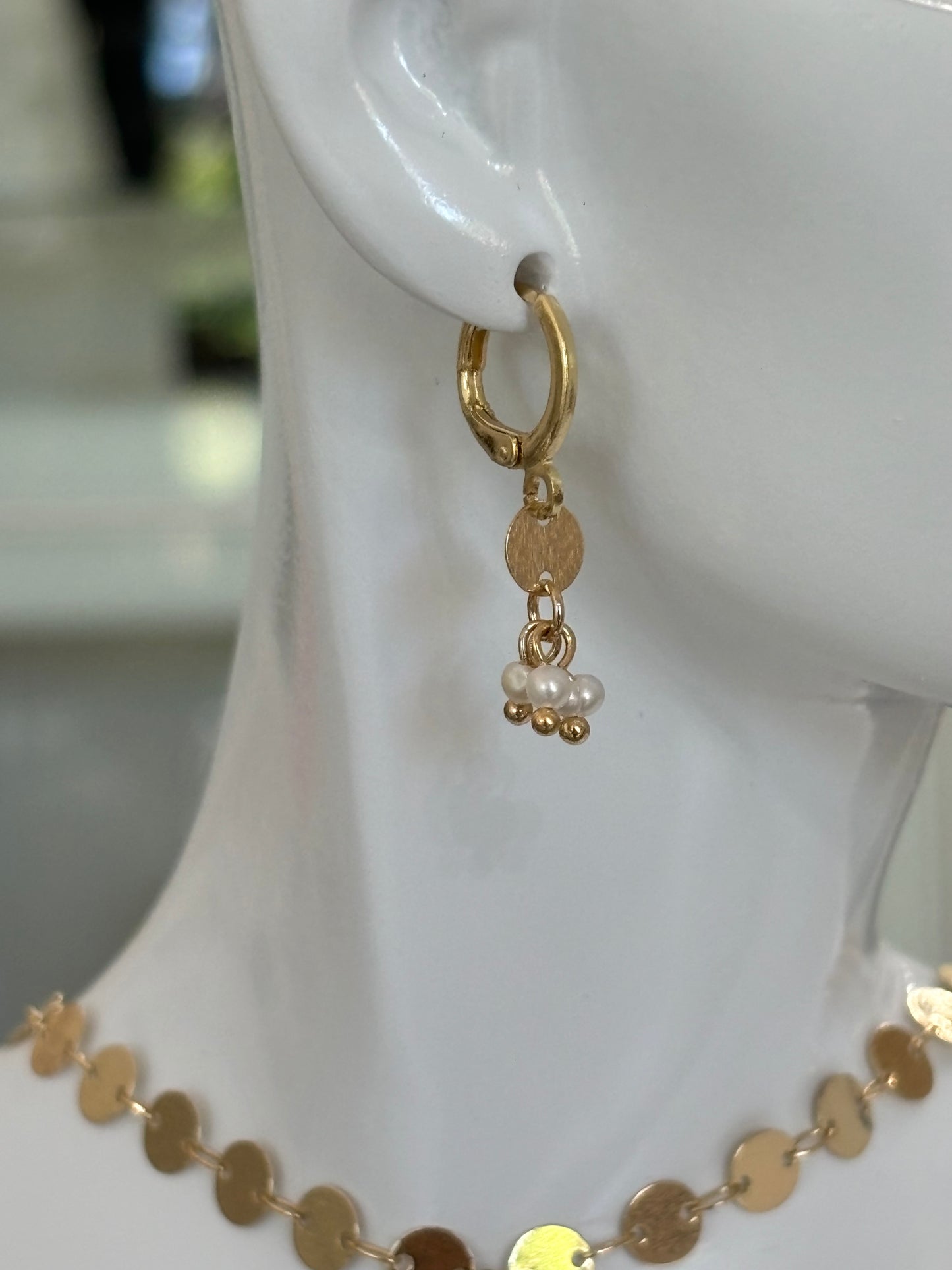 MERAKI DESIGNS-Freshwater Pearl Charm Choker & Earrings Set