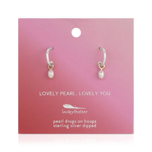 Lovely Pearl Hoops