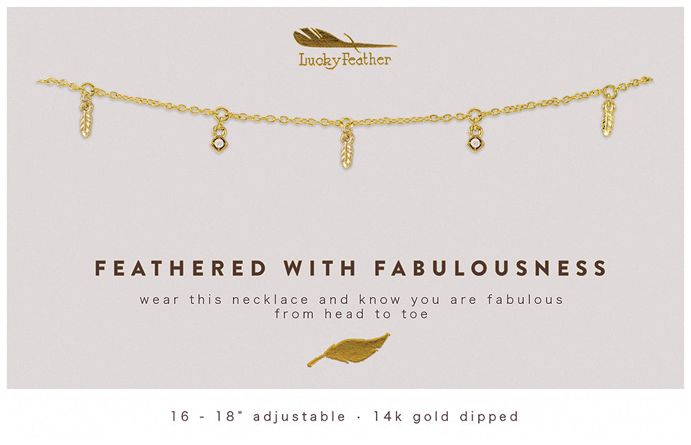 Dangle Necklace-Feathered with Fabulousness