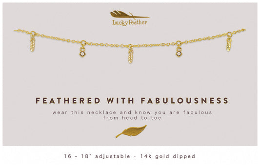 Dangle Necklace-Feathered with Fabulousness