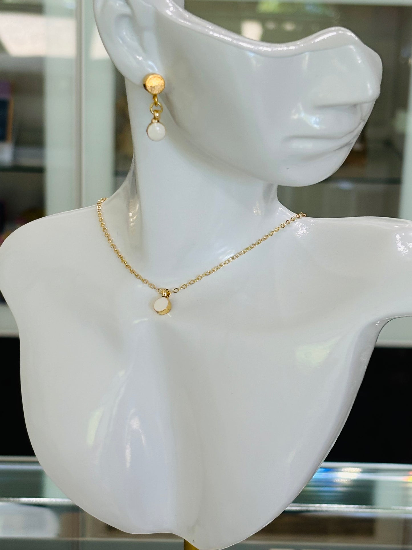 MERAKI DESIGNS-White Charm Necklace set