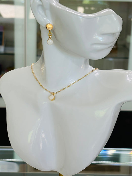 MERAKI DESIGNS-White Charm Necklace set