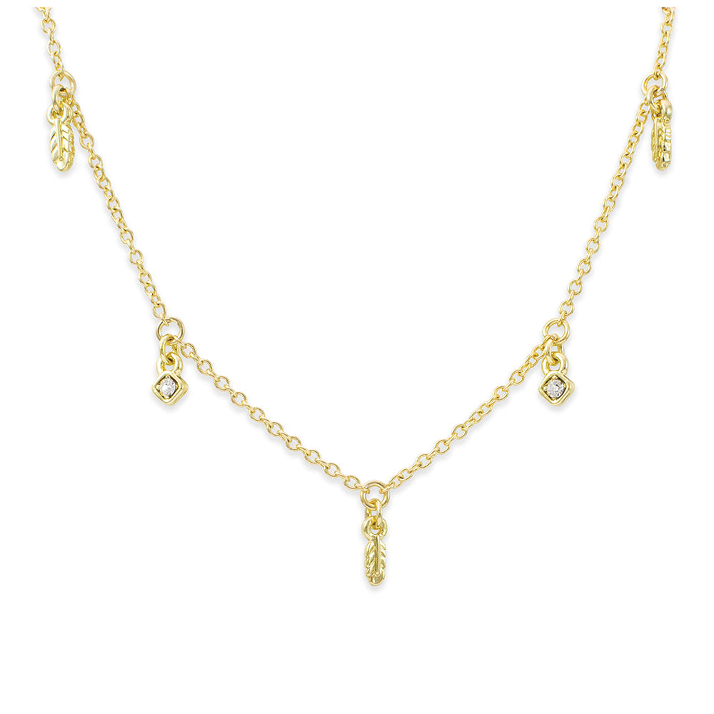 Dangle Necklace-Feathered with Fabulousness