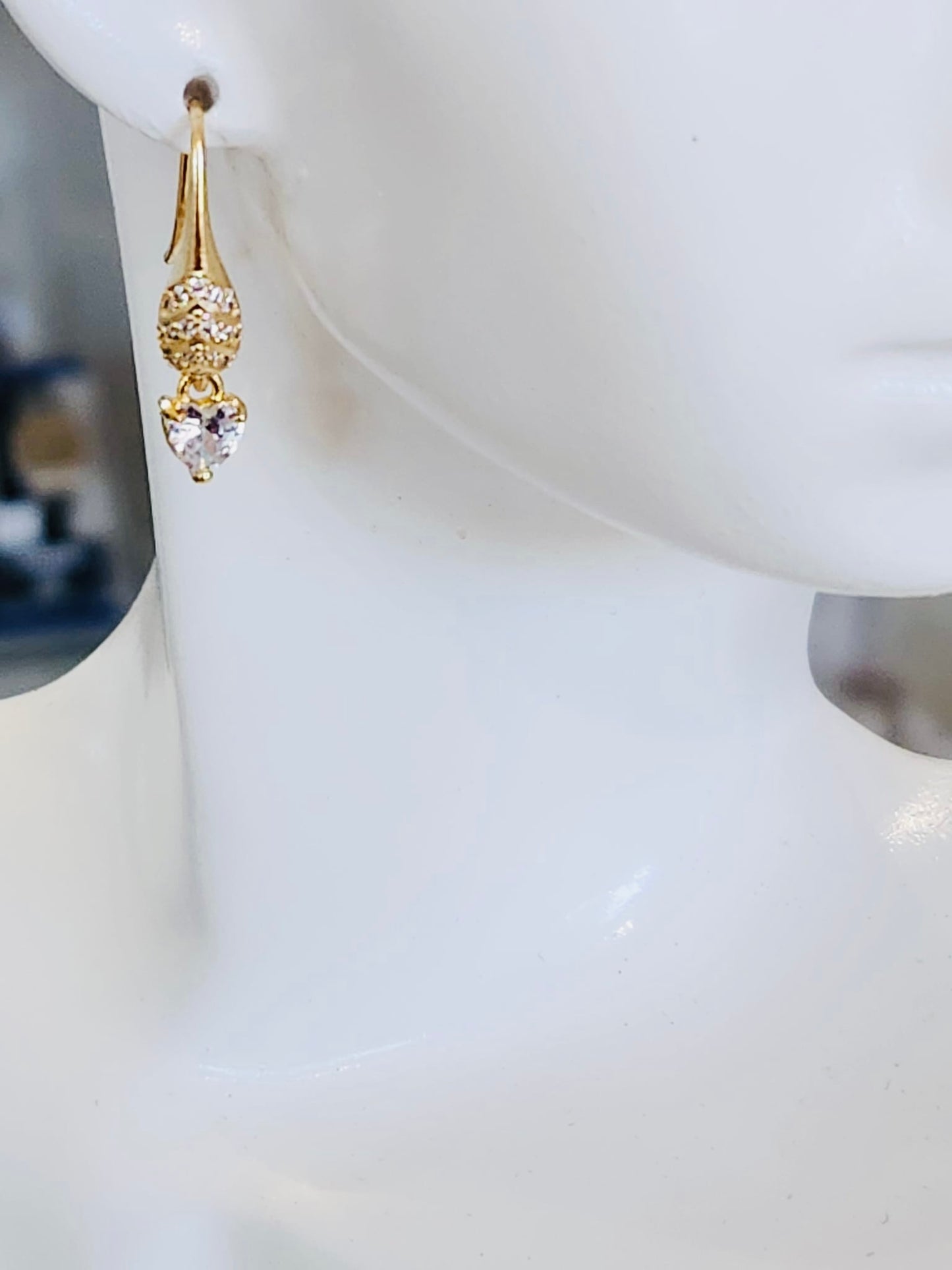 Meraki Designs:Heart Drop Earrings – 14K Gold Plated