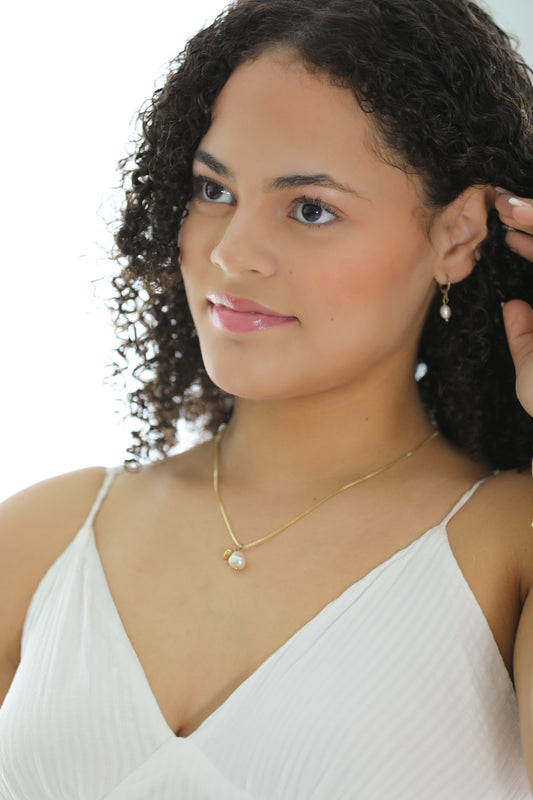 MERAKI DESIGNS (PEARLS)- Signature Pearl huggie earrings