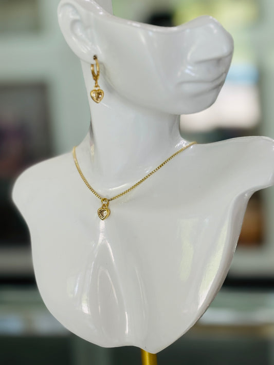 MERAKI DESIGNS- HEART Collection- White Zirconia Heart Charm Set