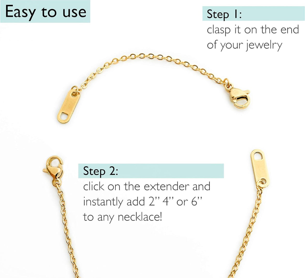 18K Gold plated Chain Extenders