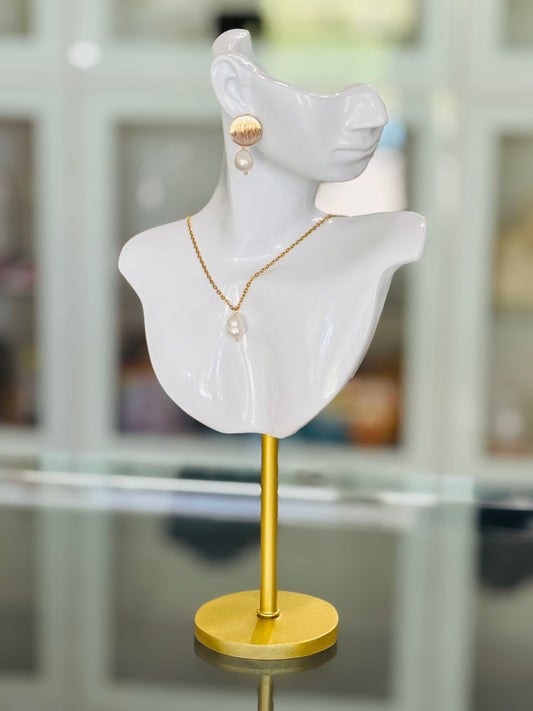 MERAKI  DESIGNS -Stainless Steel BAROQUE PEARL