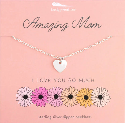 Amazing Mom Necklace-Silver