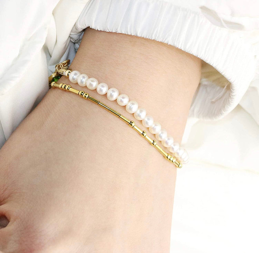 Gold- Morse Code Bracelets