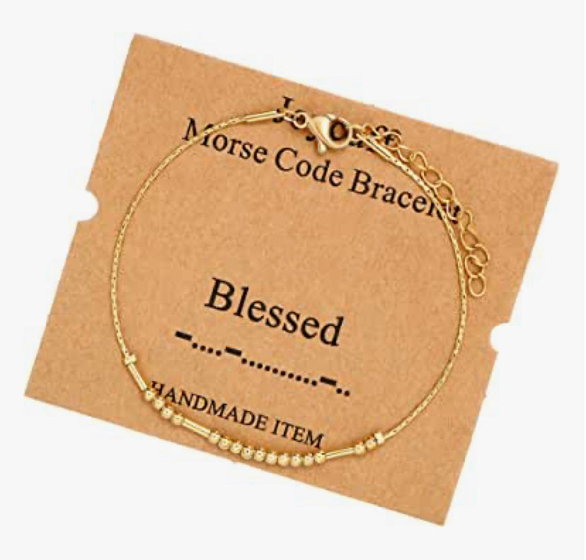 Gold- Morse Code Bracelets