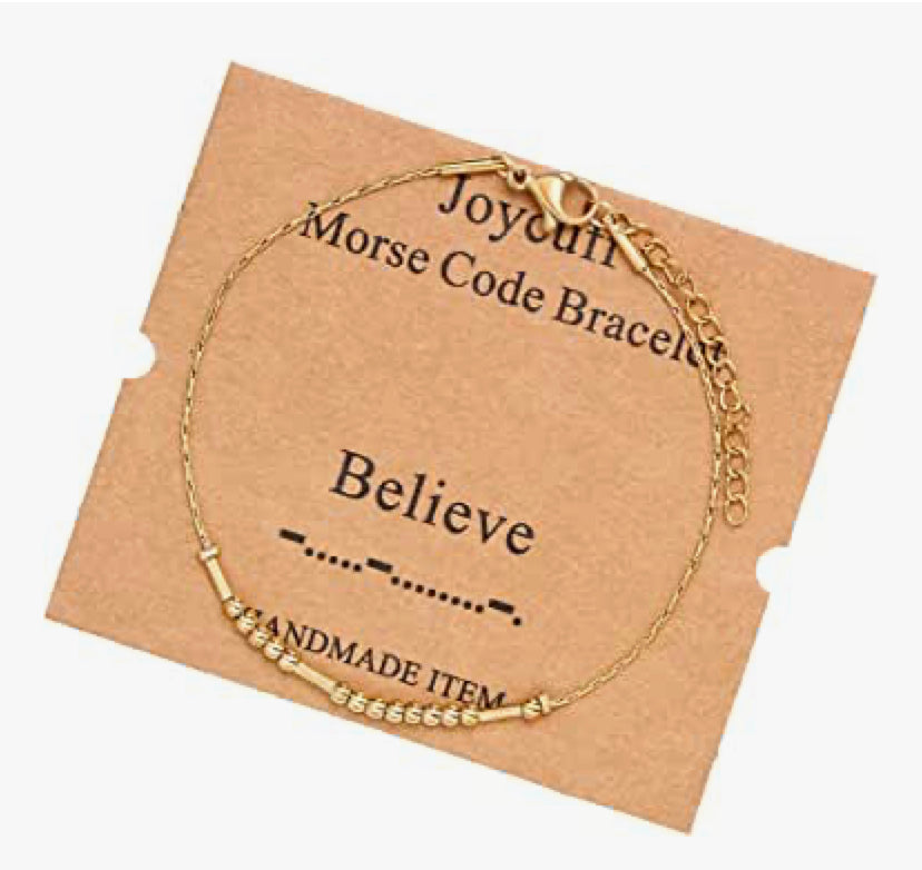 Gold- Morse Code Bracelets